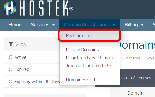 My_domains_menu