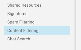 Content Filtering