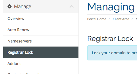 Registrar Lock
